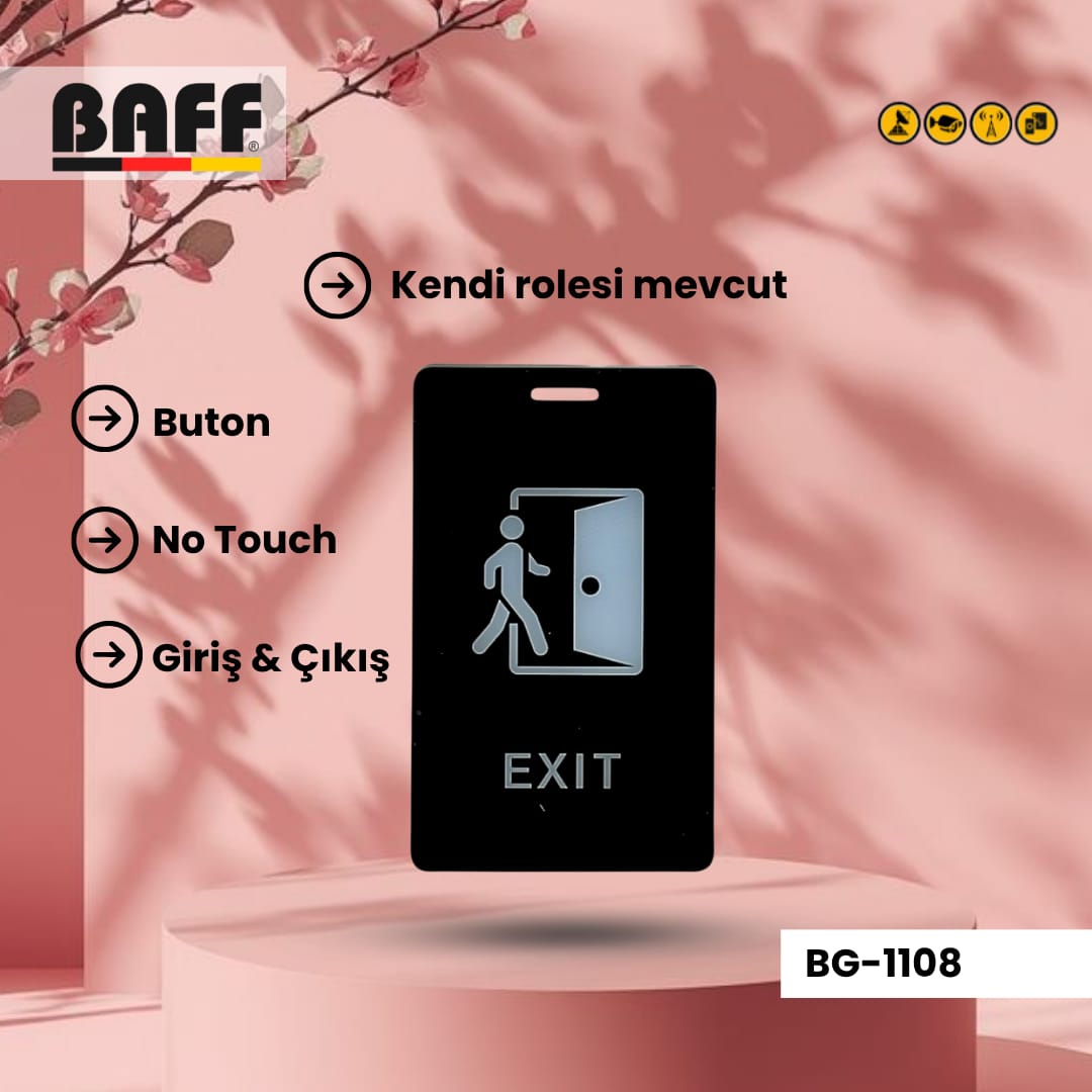 BAFF BG-1108 No Touch Çıkış Butonu